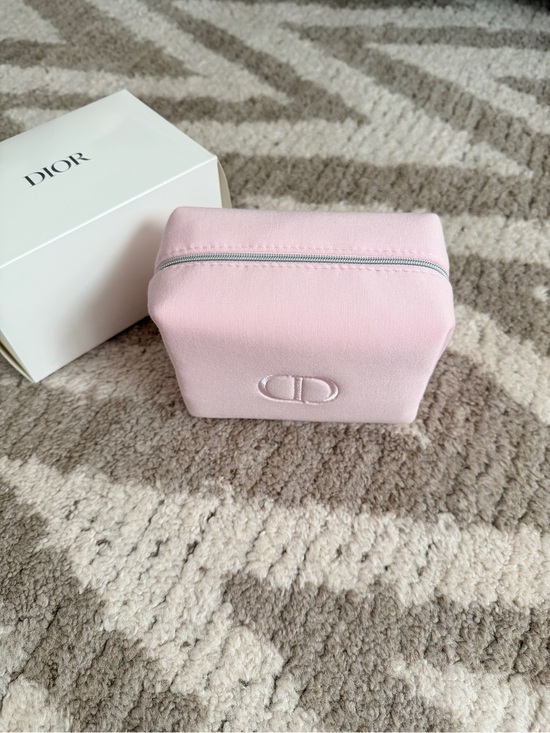 Dior Handbags - Dior Light Pink Embossed CD Cosmetic Pouch